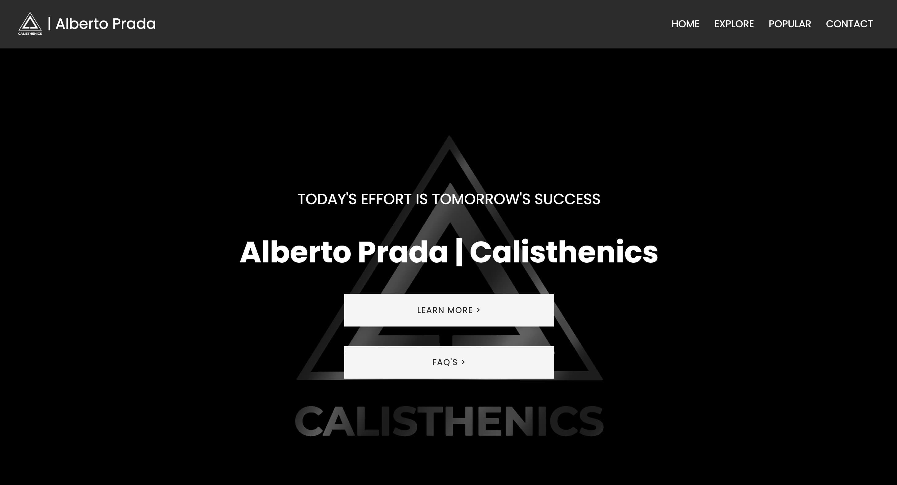 Calisthenics Website project